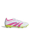 adidas Predator Elite Childrens Firm Ground Football Boots White/Pink 2 (34)