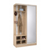VerDesign, JULES predsieňová stena so zrkadlom 210, dub Raya LTD