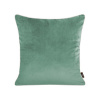 Obojstranná obliečka na vankúš so zamatu a imitácia ľanu s okrajom - Velvet 57F, zelená 45 x 45 cm, ZA-404628