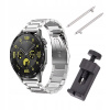 Náramok Pásik 22 mm oceľový pre Honor MagicWatch 2 strieborný a sada