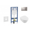 GEBERIT - Duofix Set předstěnové instalace, klozetu Architectura a sedátka softclose, tlačítko Sigma30, matný chrom/chrom SANI11CK2106