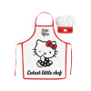 Jerry Fabrics Detská zástera s kuchárskou čiapkou Hello Kitty