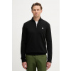 U.S. Polo Assn. sveter pánsky bavlnený COTTON 1/4 ZIP NECK MUP3938 čierna M