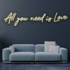LED neon - All you need is Love Farba neónu: 4 Teplá biela, Šírka neónu: 100cm, Orez neónu: Cut to Square (výrez do štvorca/obdĺžnika)