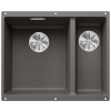 Blanco Subline 340/160-U, silgranitový drez pod pracovnú dosku 555x460x190 mm, drez vľavo, 1,5-komorový, sivá vulkán, BLA-527345