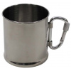 Hrnček nerezový MFH 33382 s karabínkou - 220 ml