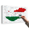 Obraz na korku mapa Maďarska vo farbách vlajky