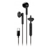 Genius HS-M366, slúchadlá s mikrofónom, čierna, 360°rotačný klip, USB Type-C 31710033400