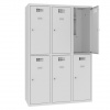 Školský šatník so šiestimi krátkymi dverami Sms 432 color_body: RAL 7035, svetlošedá, color_door: RAL 7035, svetlošedá