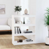 zahrada-XL Knižnica/deliaca stena biela 80x30x103,5 cm masívna borovica 808189