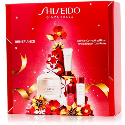 Shiseido Ultimune energizujúci a ochranný koncentrát na tvár 50 ml + aktívna čistiaca pena 15 ml + čistiaca pleťová voda 30 ml + krém na ruky 40 ml darčeková sada