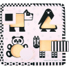 Bigjigs Toys Black & White Shape Puzzle aktivity vkladačka 10m+ 5 ks