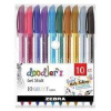 Zebra súprava gélových pier Doodler'z Glitter 10 trblietavých farieb 0,33 mm 02619