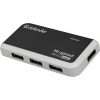 USB (2.0) hub 4-port, Quadro Infix, čierno-šedá, Defender, LED indikátor, kompakt. 83504