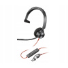 Káblové slúchadlá Poly Blackwire 3310 Mono USB-C/A 8X215AA