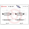 BREMBO Sada brzdových platničiek kotúčovej brzdy BREMBO P 59 017