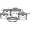 G21 Súprava riadu Gourmet Miracle s cedníkom, 9 dielov, nerez/greblón G21-004NG G21-004NG