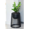 Kvetináč Standy nízky 39,5 cm + malá vložka 23,5 cm čierny - rýchle doručenie z Poľska