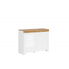 BRW Komoda HOLTEN biely/dub wotan/biely lesk