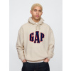GAP Oversize mikina s logom Béžová XL Béžová Béžová