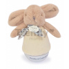 Plyšový zajačik Musical Night Light Sand Beige Doudou et Compagnie hudbou bielym šumom a svetlom béžový 16 cm od 0 mes
