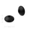 Silikónové koráliky lentilky 12x7mm Black - 5 ks