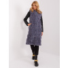 Tmavosivá midi kožušinová vesta -AT-KZ-2368-1.57-grey S/M