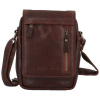 Pánska kožená crossbody taška hnedá - Greenwood Olivier hnedá