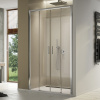 SANSWISS TOP LINE S Dvojdielne posuvné dvere s 2 pev.stenami v rovine aluchrom TLS41405030
