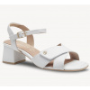 Dámske biele značkové sandále na opätku Tamaris