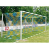 BERGER – HUCK Sieť na futbalové bránky PP 3,5 mm, voštinová sieť, šachovnicová, žlto-modrá