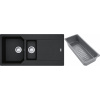 Franke Urban žulový drez s odkvapkávacou vložkou 100x50 cm sivá/grafitová/ónyxová 114.0743.081