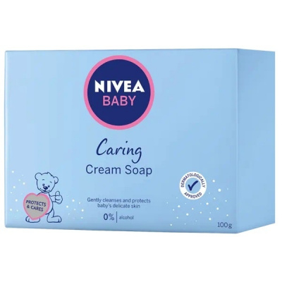 Beiersdorf AG NIVEA Baby Caring krémové tuhé mydlo 100g