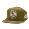 Kšiltovka Mitchell & Ness - NBA Fashion Basic Snapback - Boston Celtics - Olive velikost One Size (56-59 cm)