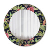 Okrúhle ozdobné zrkadlo Hibiscus kvety fi 50 cm