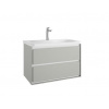 Ideal Standard Connect Air - Umývadlová skrinka, 80x44x52 cm, 2 zásuvky, lesklá svetlosivá/biela mat E0819EQ