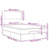 vidaXL Osmanská posteľ s matracmi Čierna 120x200cm Zamat - Čierna - 242291-256236