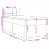 vidaXL Posteľný rám boxsping s matracom modrý 80x200 cm látka - Modrá - 156755-90023
