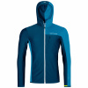 Ortovox pánska mikina Fleece Light Grid Hooded jacket M | farba: petrol blue, veľkosť: S