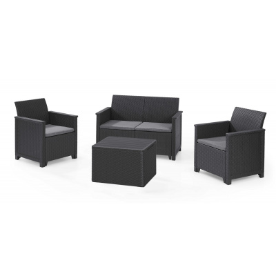 Keter EMMA 3 seaters sofa Set - grafit
