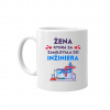 Žena, ktorá sa zamilovala do inžiniera - keramický hrnček s potlačou - Tričkový | Biela