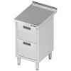 Přístěnný stůl, blok se dvěmi zásuvkami 450x700x850 mm | STALGAST, 980207455 inox