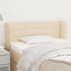 vidaXL Čelo postele so záhybmi krémový 83x23x78/88 cm látka - Krémová - 5045-146871