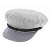 Fiebig - Headwear since 1903 Námornícka kapitánka - Riders Cap Cotton - sivá bavlnená Veľkosť: 55 cm (S)