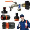 Ventil na rýchle pripojenie záhradnej hadice (2x TAPE 3/4 PLUG vsuvka ventilu MAUZER IBC TANK DISTRIBUTOR 1000L KONEKTORY)