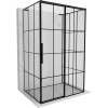 Mexen Rox-3S L sprchová kabína 3-stenová posuvná pravá 115 x 70 cm, čierna mriežka, čierna - 8C2L-115-070-70-77-3S-P