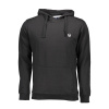 Sergio Tacchini pánska mikina čierna s kapucňou, Čierna, Modrá, S, M, L, XL, 2XL