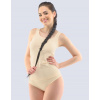 GINA Dámske predĺžené bezšvové tielko Bamboo Pure Line | 08021P - telová, S/M