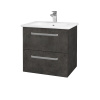 Dreja Umývadlová skrinka GIO SZZ2 60 - D16 Tmavý betón / Úchytka T01 / D16 Tmavý betón