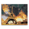 Maľovanie podľa čísel - Eiffelova veža pod mrakom - 100x80 cm, plátno vypnuté na rám - výroba CZ